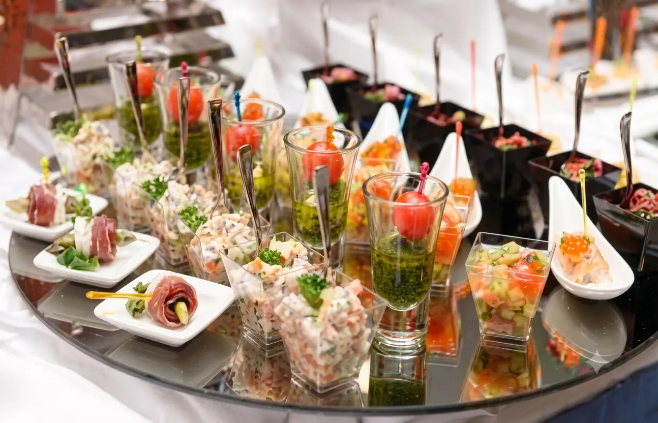 Wedding catering with multi-cuisine food counters